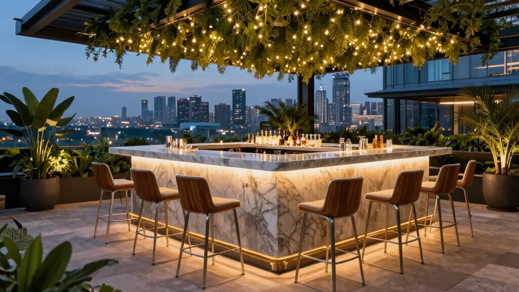 16 Rooftop Bar Aesthetic Design Ideas with a Modern Luxe Vibe